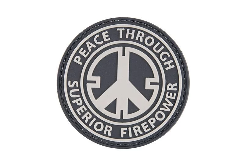 Naszywka 3D - Peace Through Superior Firepower, zdjęcie 4 z 4