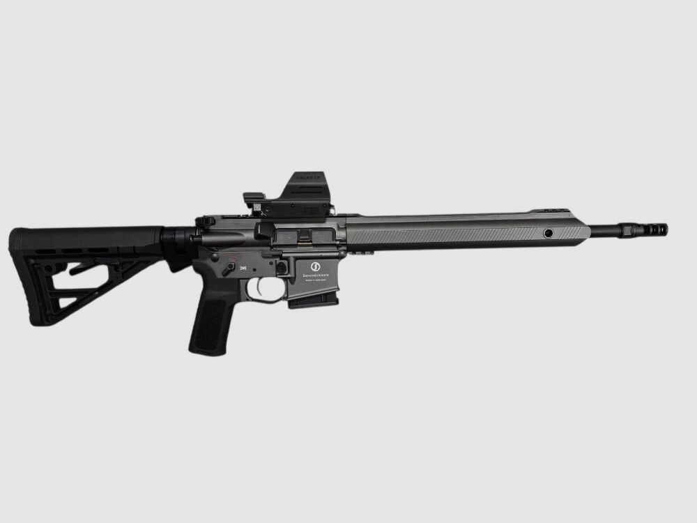 Schmeisser M4FL Sport 14,5" >GREY< AR15 semi-automatisch geweer 223Rem + Falke LE