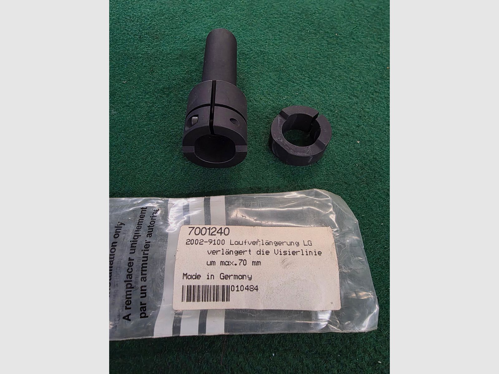 Anschütz Laufverlängerung z.b. Mod. 600 601 602 Visierverlängerung bis 70mm Luftgewehr LG Match Visier Korn Diopter