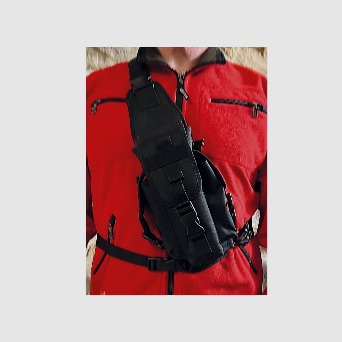 Dualoptik Brusttasche