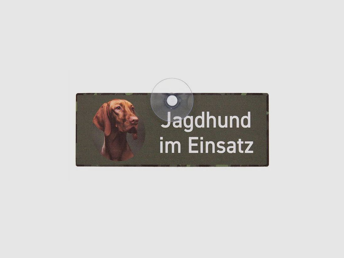 Wilde Hilde Autoschild mit Saugnapf - Hundeführer mit verschiedenen Motiven