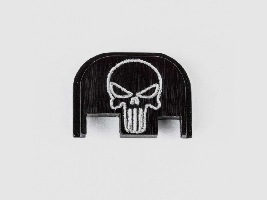 MILSPIN Glock Backplate Punisher Black/Silver