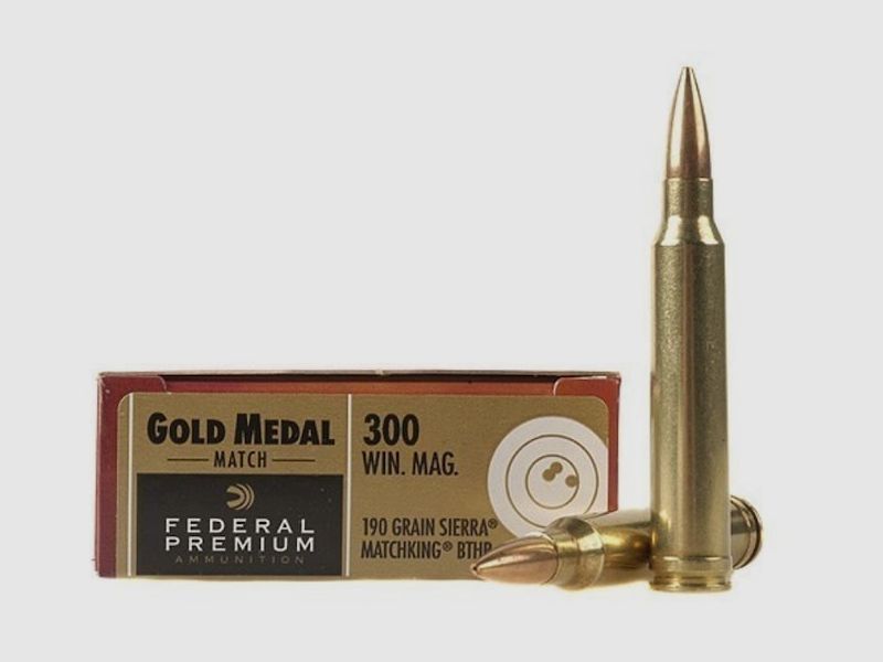 Federal Premium Gold Medal Sierra MatchKing .300 Win. Mag. 190GR BTHP 20 Patronen
