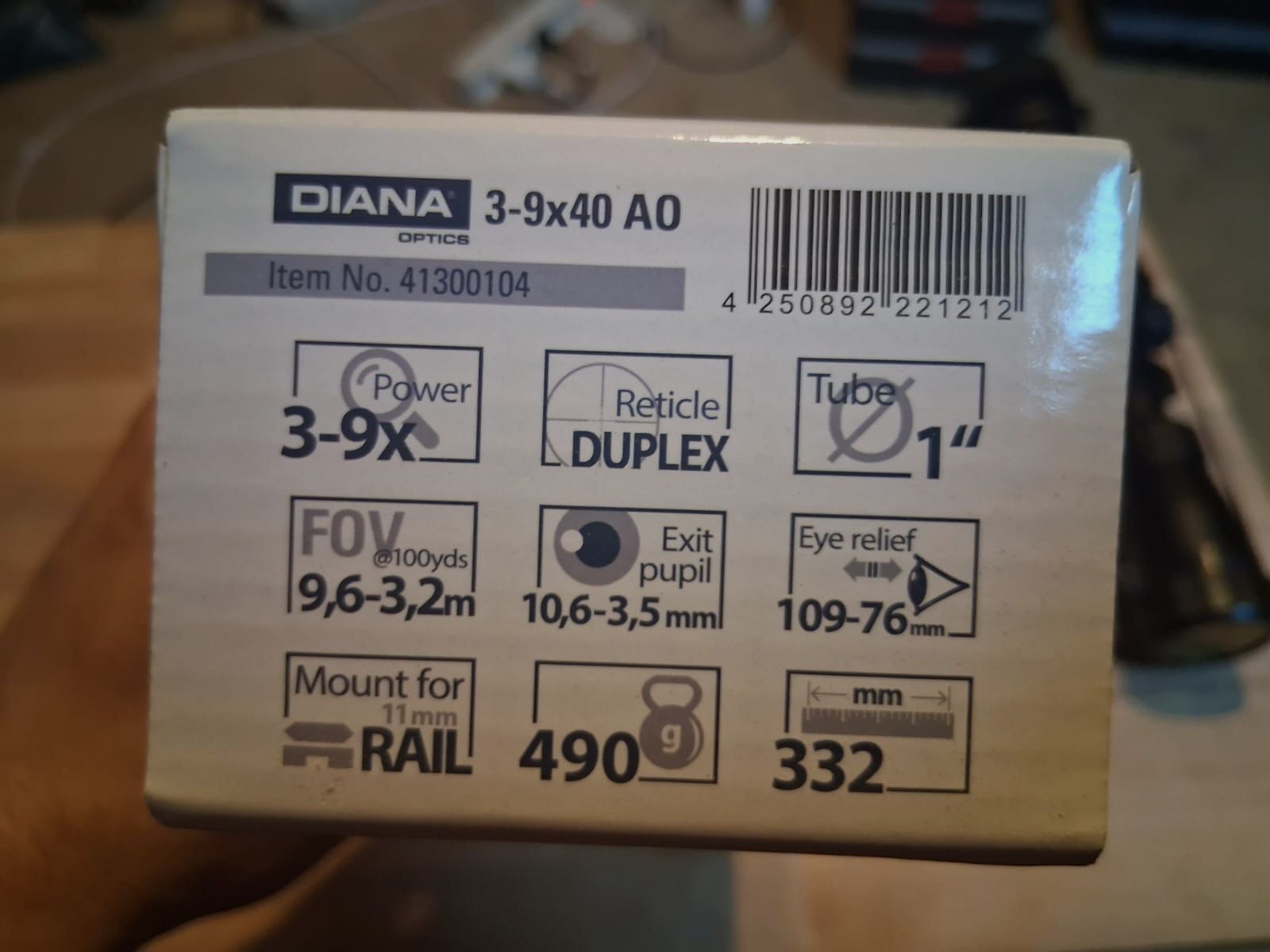 Zielvisier, Optik mit 3-9X40 Vergrößerung