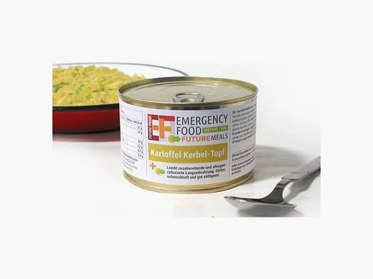 EF Emergency Food EF Emergency Food Kartoffelkerbeltopf Dose