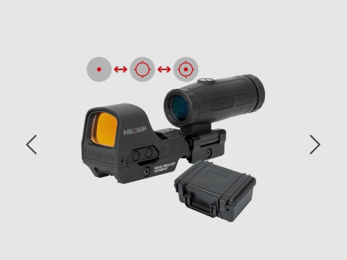 Holosun Set HS510C + HM3X Magnifier inkl. Koffer + Cover 