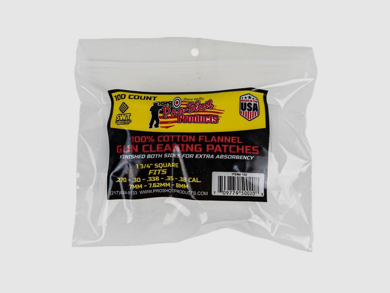 100 patches 1 3/4" square 6.9mm to 9mm