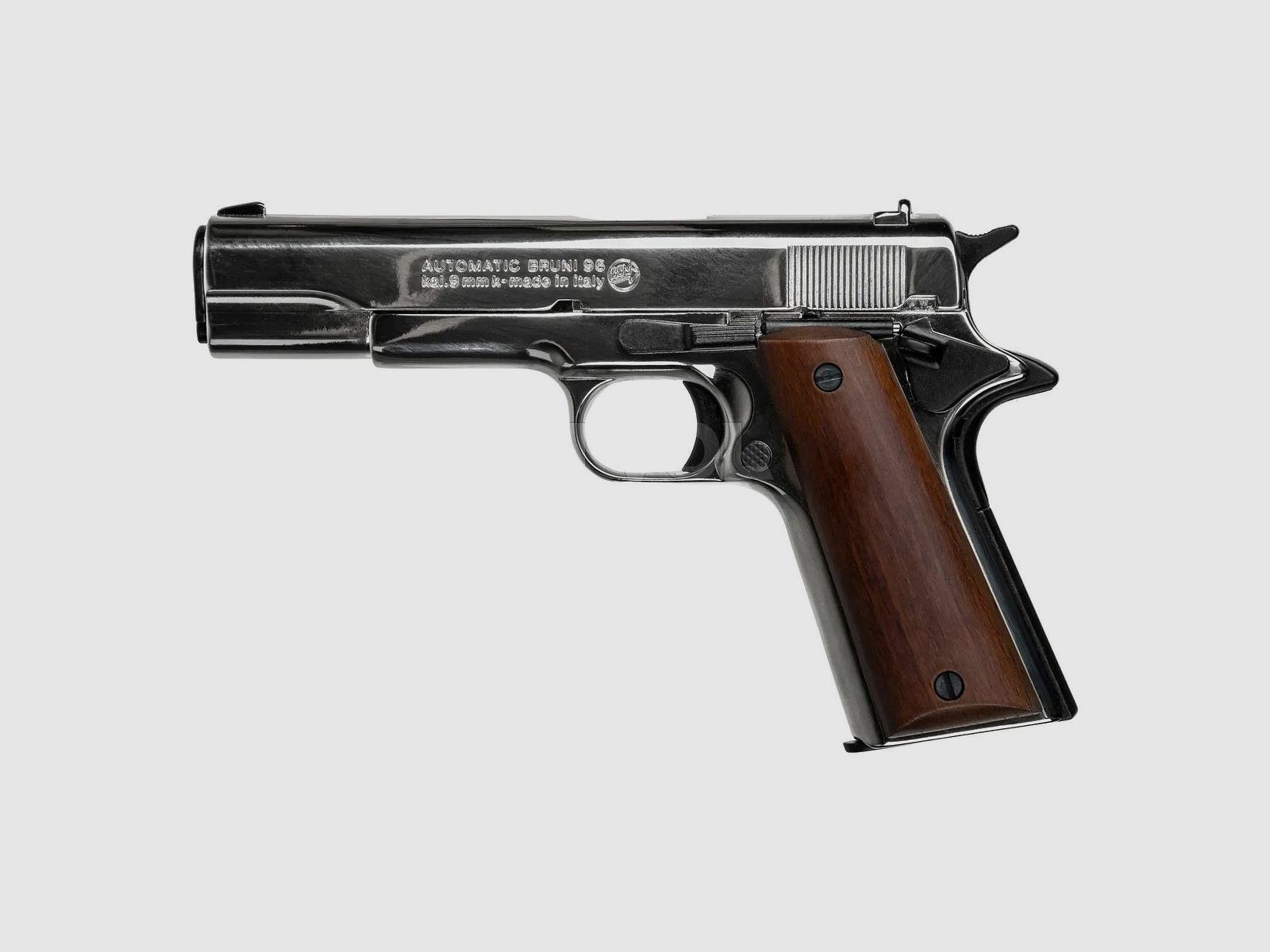 BRUNI 96 Nickel 9mm P.A.K. Schreckschusspistole Colt 1911 Nachbau