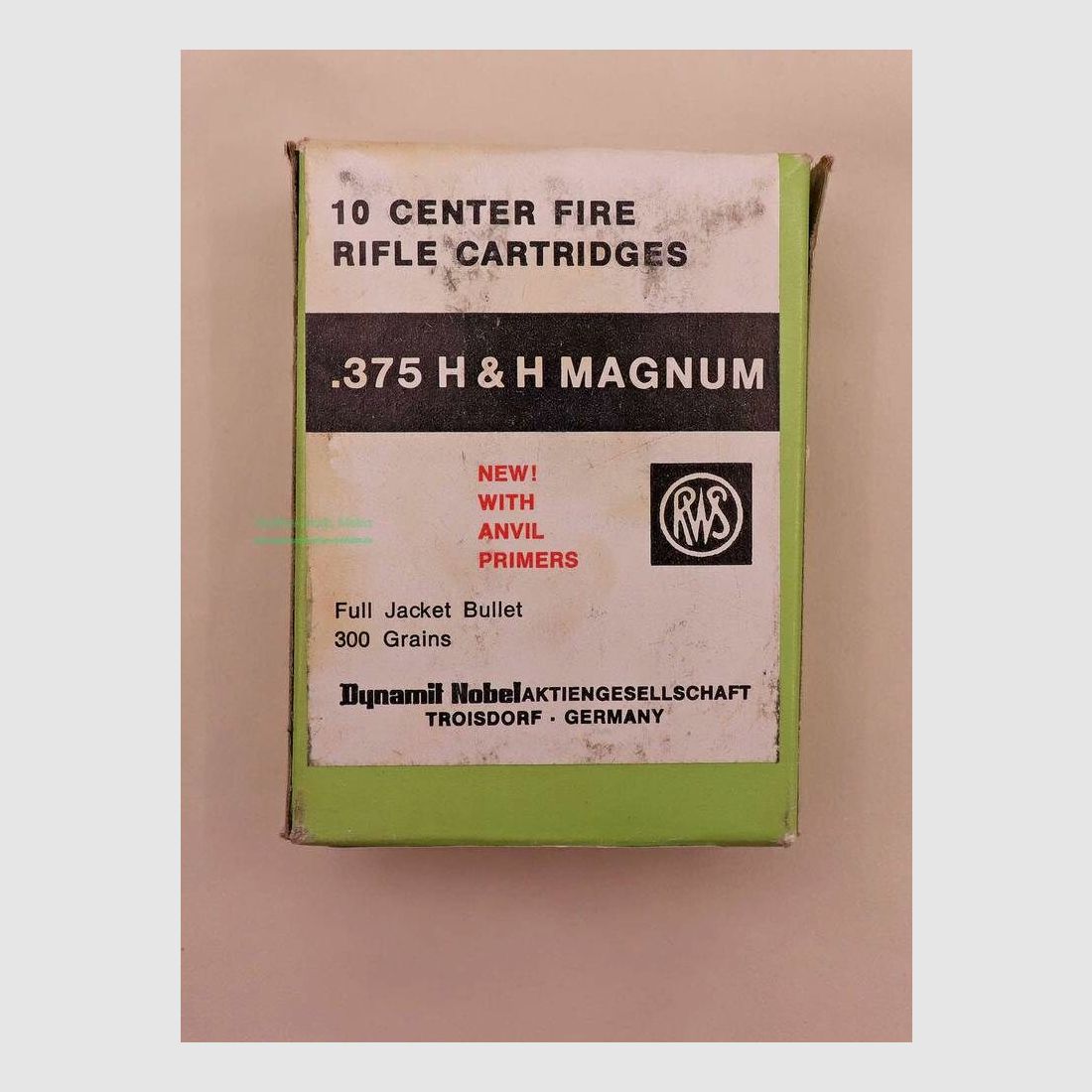 RWS (WZd.Fa.Rottweil) rifle cartridges .375 H&H Mag