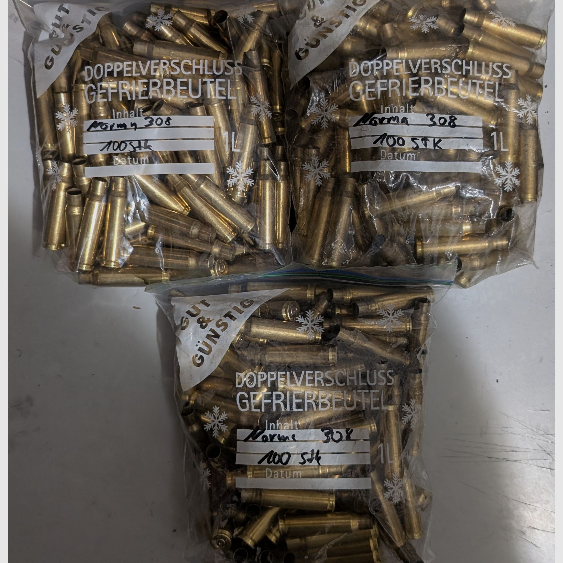 100 St NORMA Hülsen .308 Win. 7,62x51 308 Winchester