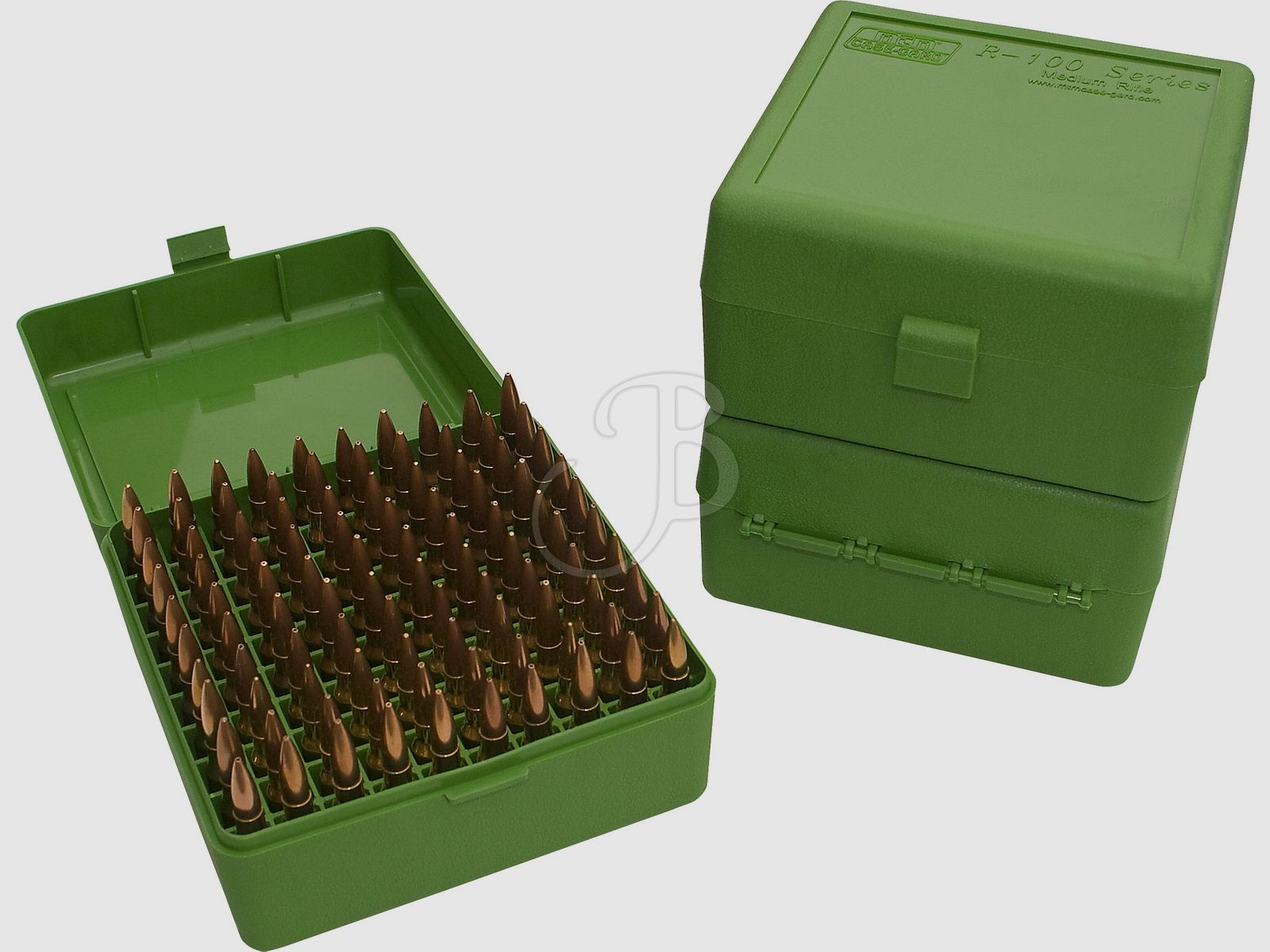 SCATOLA PORTA MUNIZIONI MTM 243-308 BLU-T RM-100