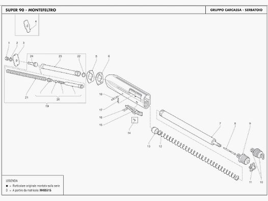 Verstärkungsscheibe Schaft Klapp 50 (Stahl) Benelli S.90 Fig.4