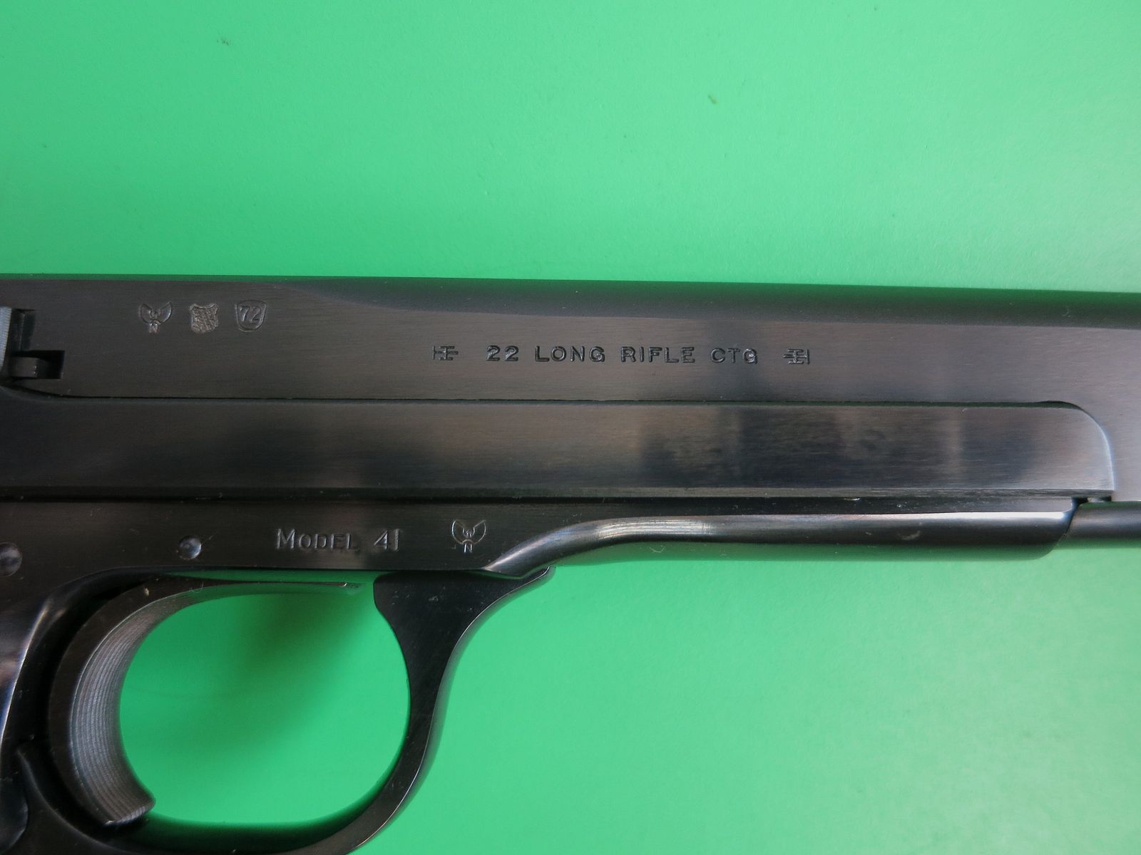 Pistola sportiva di alta gamma Smith&Wesson Mod. 41, .22 lfB, canna da 7,5" con compensatore, come nuova, assoluta rarità da collezione #40