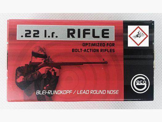 Geco Small Caliber Cartridge Rifle .22lr RN 40grs