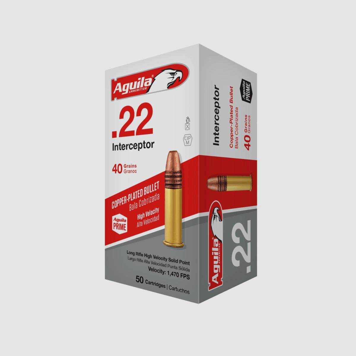 Aguila Interceptor .22 LR 40GR CPLRN 50 cartucce