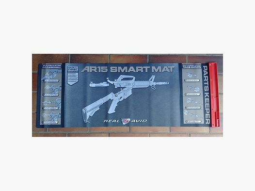 Real AVID AR15 Smart Mat - Artbeitsmatte 110x41cm mit Wartungsanleitung AK47 - mit Magnettablett
