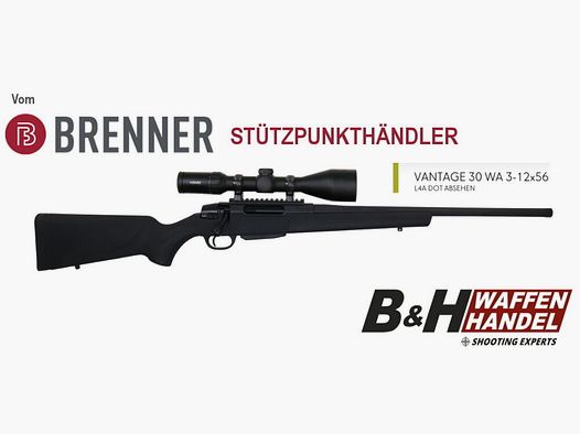 Brenner Komplettpaket BR20 Polymer .30-06Spring. mit Hawke Vantage 3-12x56