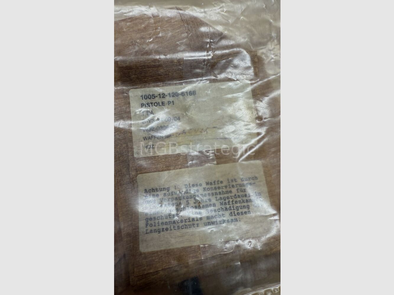 Walther P1 ex Bundeswehr Depobestand mit Depo Tüte inkl. 1x Magazin P38 halbautom. Pistole 9mmLuger P 38 / mit Depotverpackung Ex Bw Depotbestand