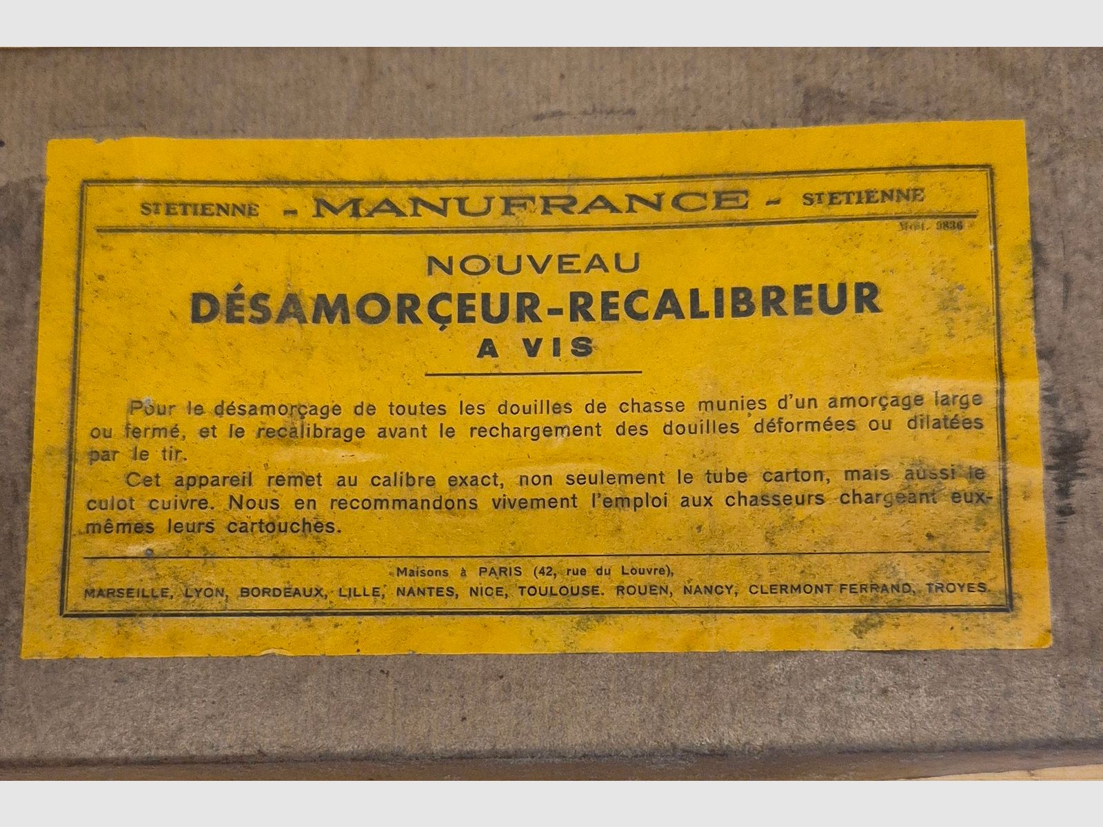 Désamorceur-Recalibreur (Entzünder + Kalibriergerät) Kal. 12