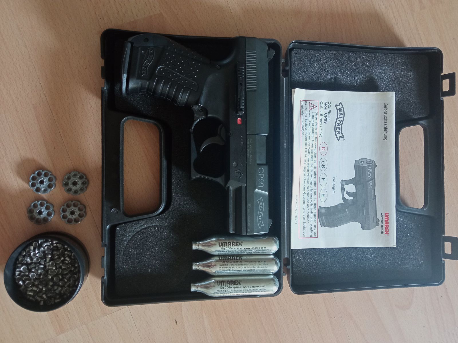 Co² Pistole Walther CP99  4,5mm + Zubehör