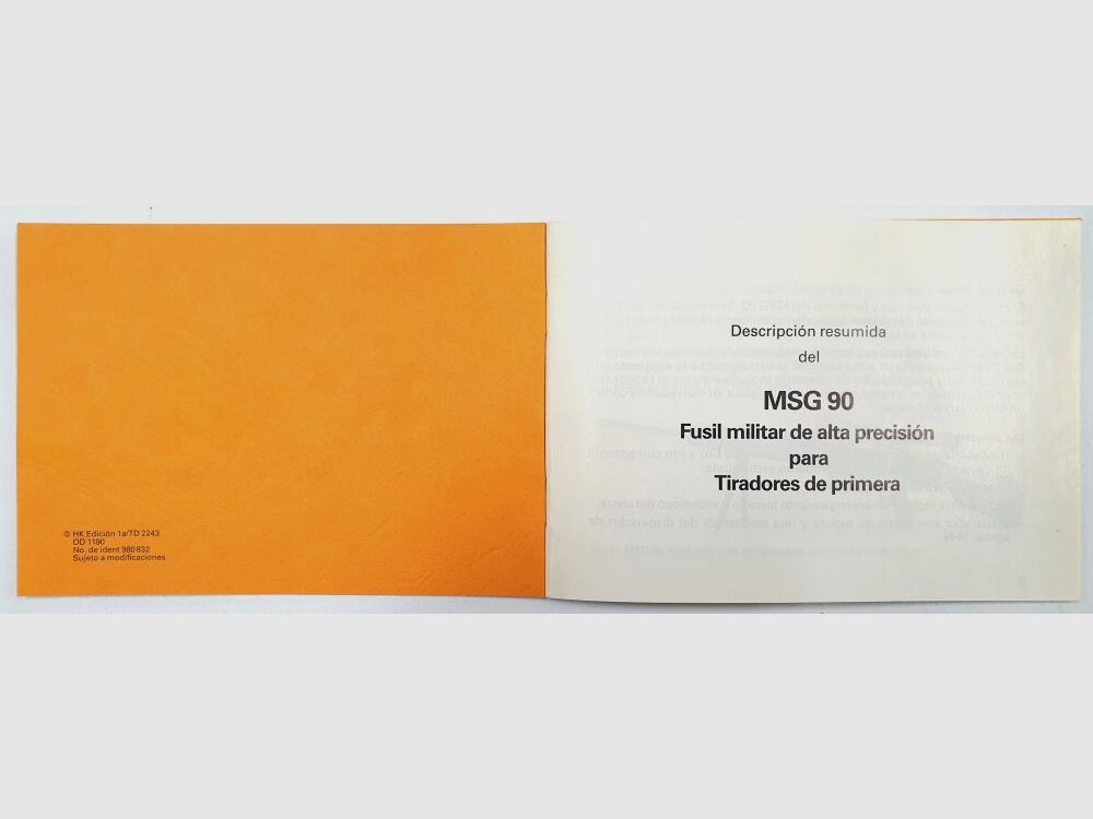 Heckler & Koch gebruikershandleiding Heckler & Koch precisgeweer H&K MSG90 opvolger van de PSG1