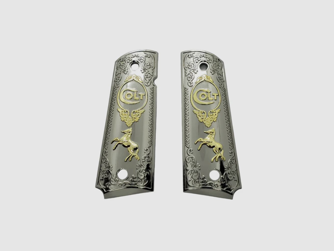 Okładzina 1911 Custom Logo Colt Nikiel i Złoto, zdjęcie 1 z 2