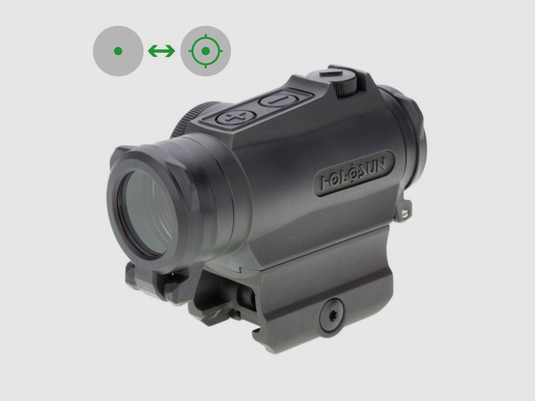 Holosun Reflexvisier HE515G-T-GR mit grünem Wechselabsehen: 2MOA Dot & 65MOA Circledot, Bild 1 von 3