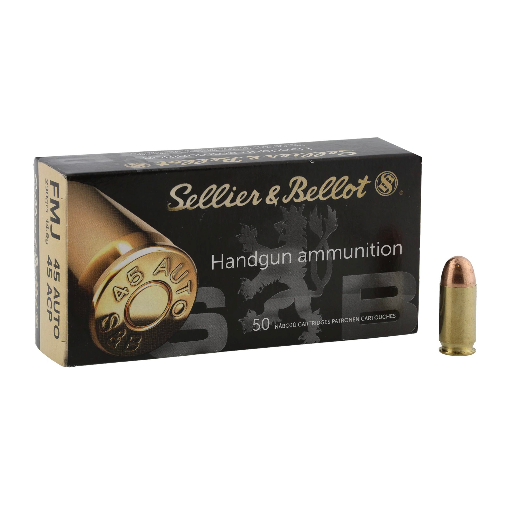 Munición Sellier & Bellot .45 AUTO/ACP 230grs 14,9 g FMJ, imagen 1 de 4
