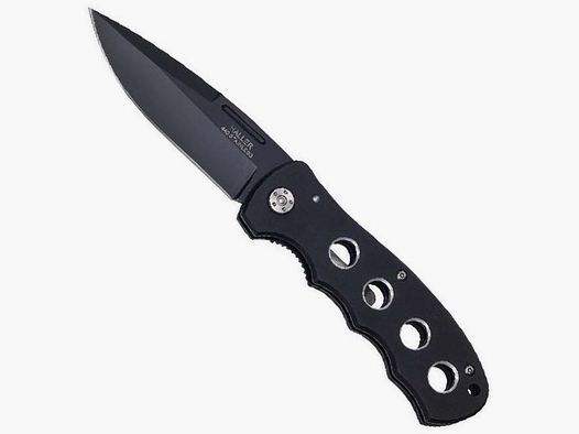Taschenme. schwarz Griff Lcher 440