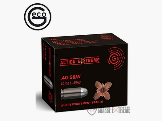 20 Cartucce GECO Cal. 40 S&W 155Gr Action Extrême