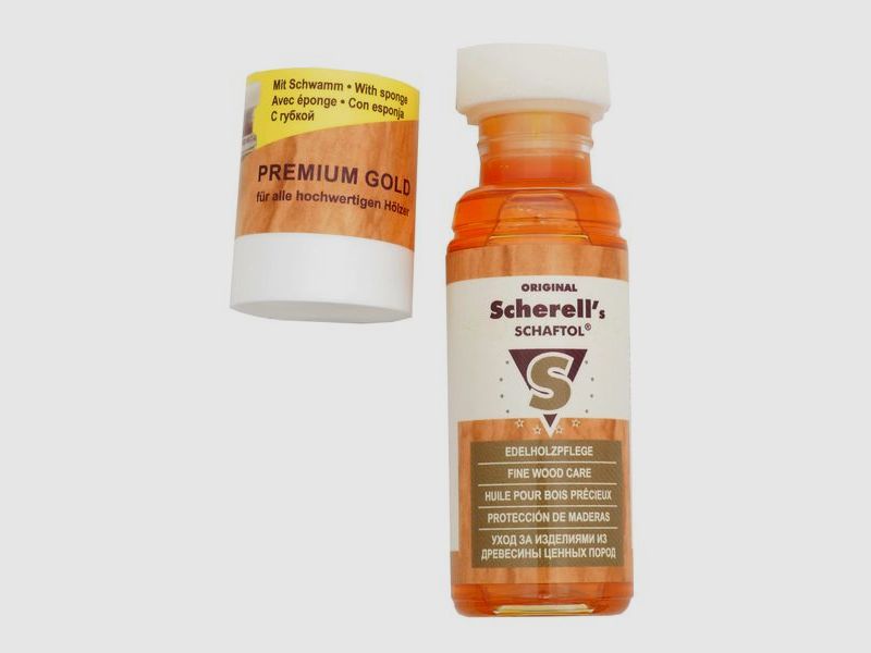 Scherells Skæfteolie Premium Gold 50ml Med Svamp, billede 2 af 2