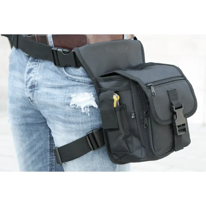 Hip Bag with Thigh Attachment "Side Kick Bag" - Dark Camouflage, image 3 of 6