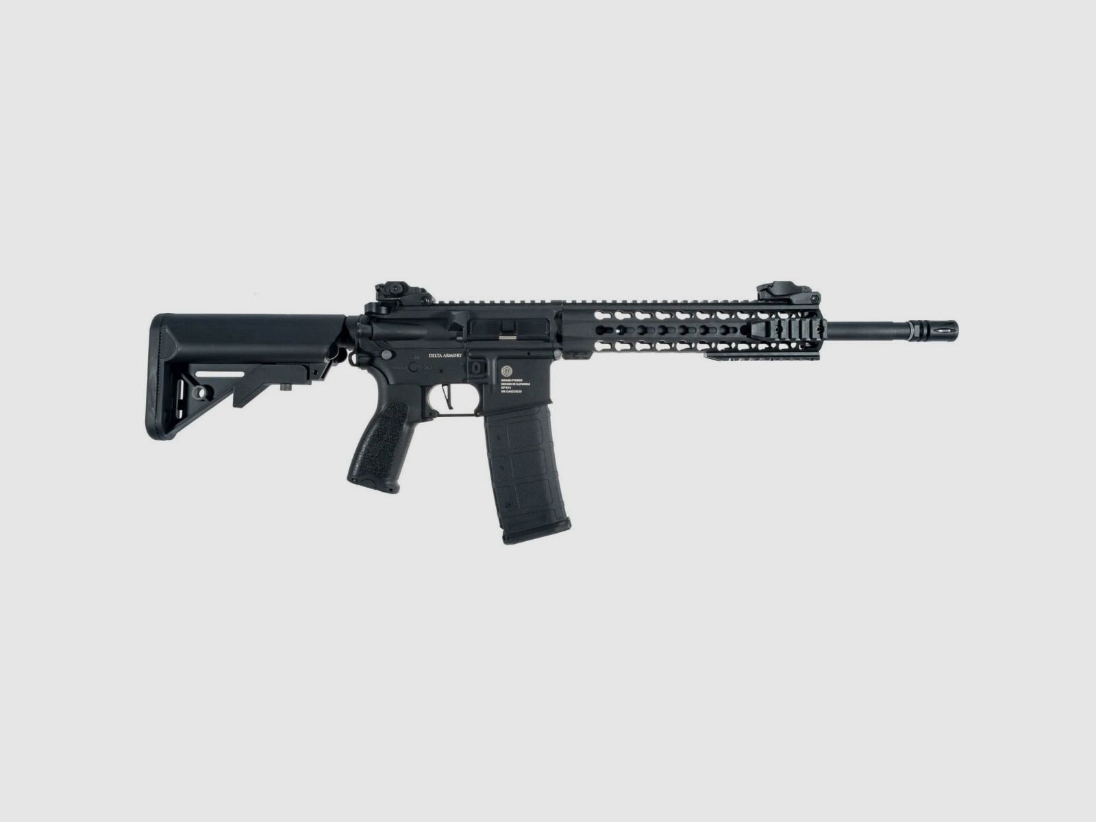 Grand Power KeyMod 10 inch CHARLIE in zwart - HPA airsoft geweer vrij vanaf 18 jaar | Delta Armory, afbeelding 1 van 7