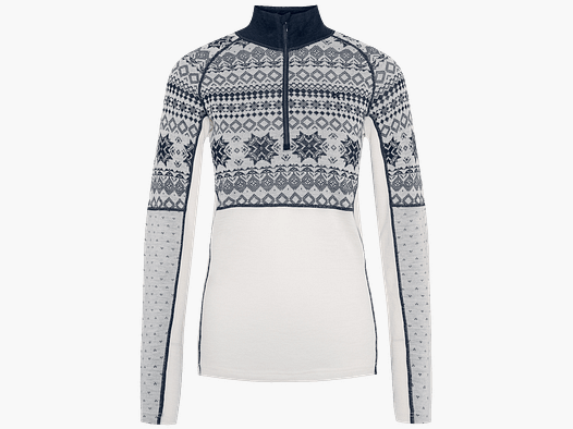 Kari Traa Vilma Sweater Half Zip Natural White XL