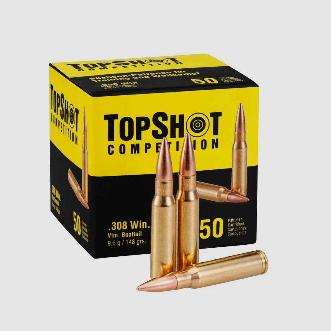 .308 Win. FMJ 148grs. 50 pcs., TOPSHOT Competition