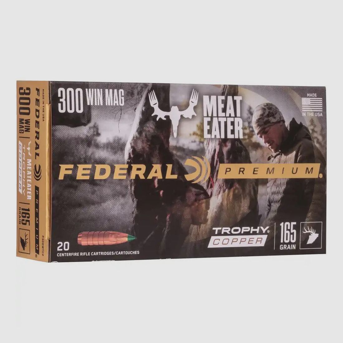 Trophée de munitions fédérales Copper sans plomb 165 grs - 20 pièces