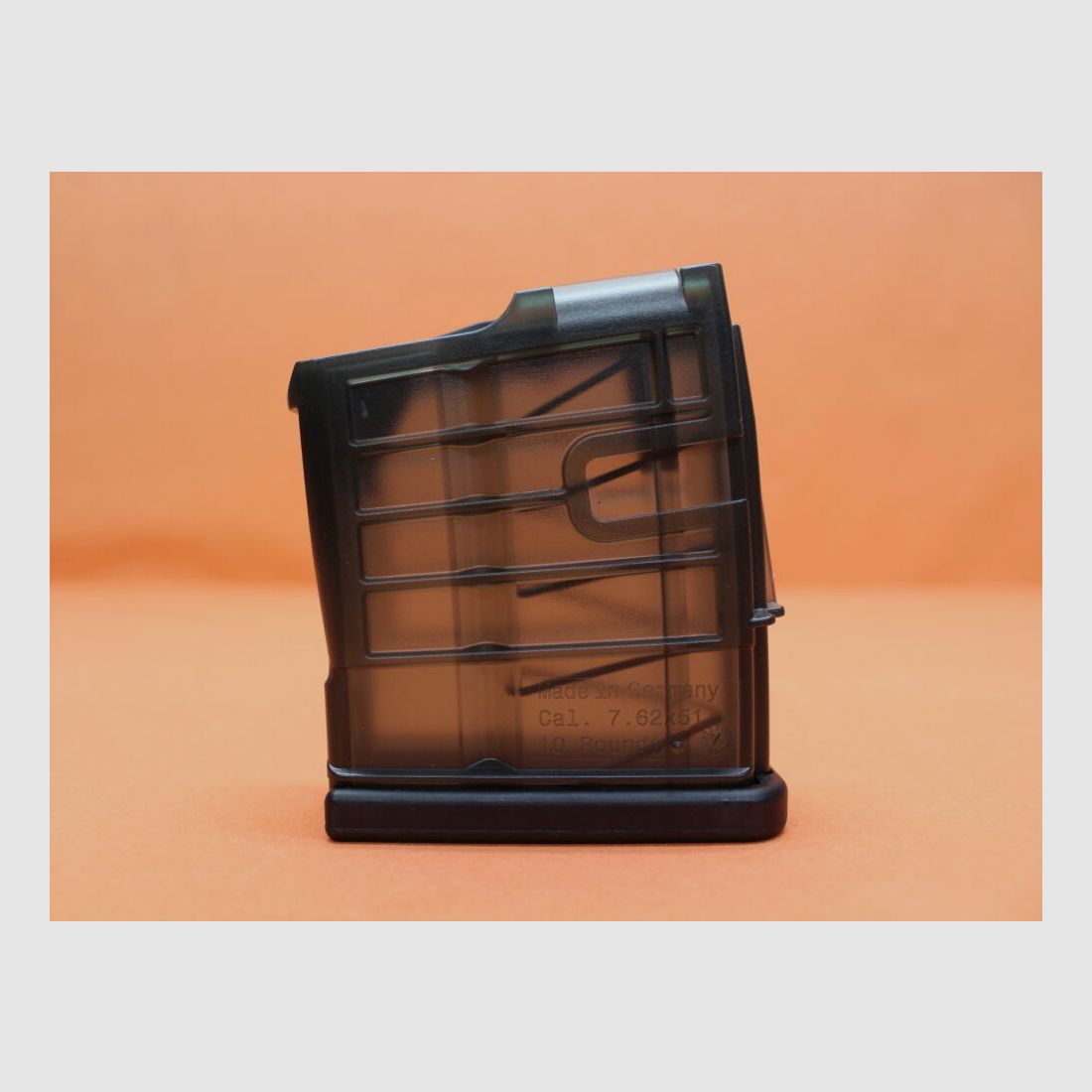 Heckler & Koch Heckler&Koch MR308: Magazine H&K 10-round .308Win translucent polymer/ black bottom