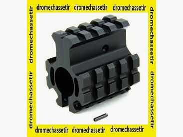 Gaz Block quatre rail picatinny, Haut, pour canon 0.750, pour AR 15, Noir