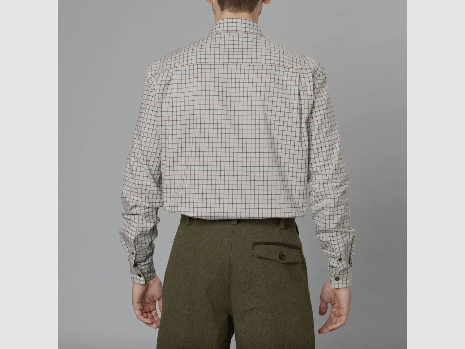 Seeland Jachtshirt Oxford Grape Leaf/Terracotta Check