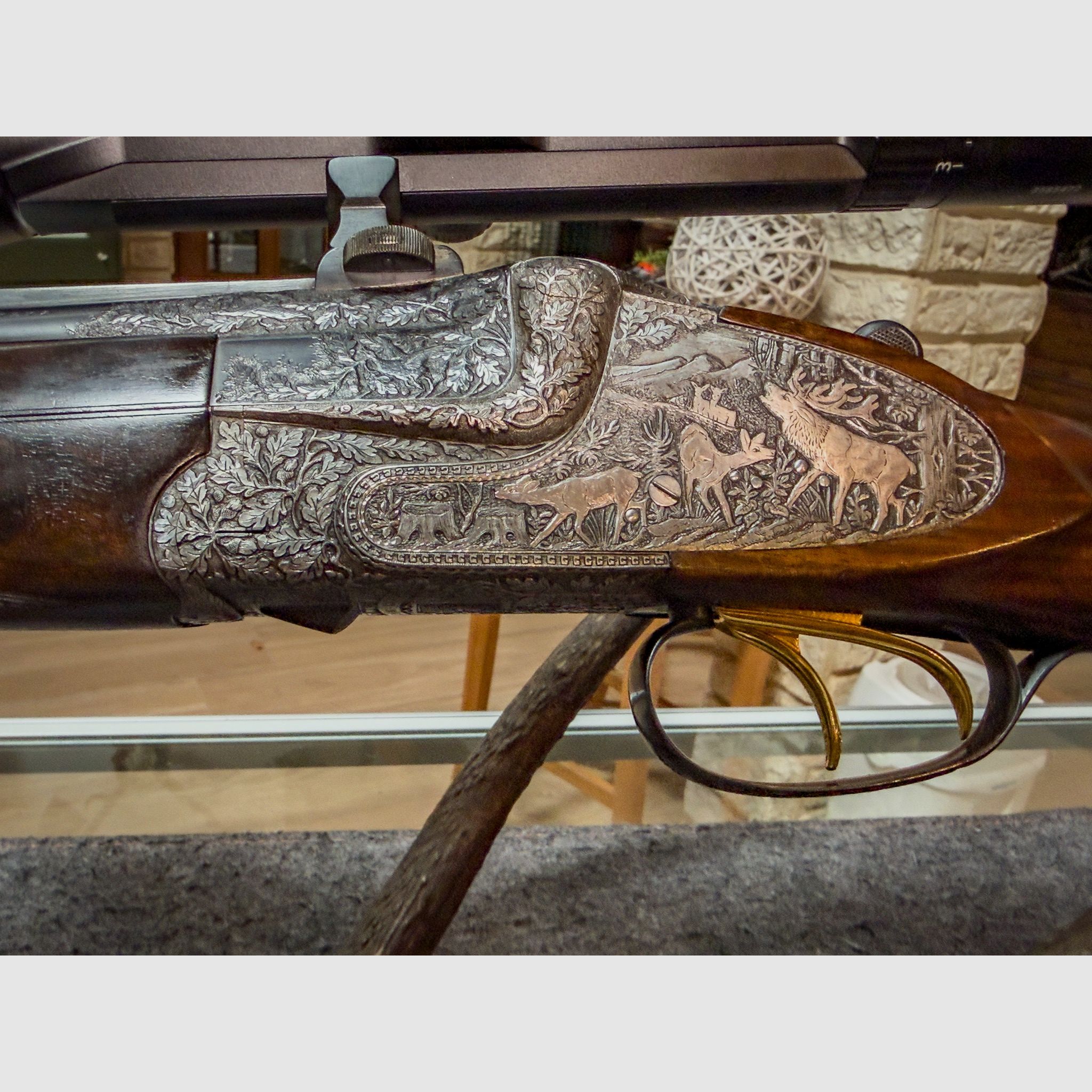 BBF 7X65R / 12/70 with 5.6×52 R insert barrel – from the possession of Gerhard Stauch (GDR) with interchangeable barrel