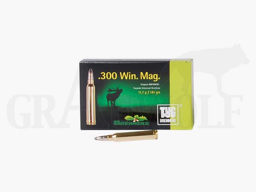 .300 Winchester Magnum 181 gr / 11,7 g Brenneke TUG Patronen 20 Stück