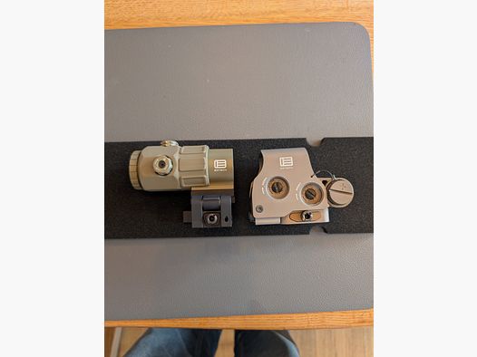 Original EOTech Bundle: EXPS3-2 TAN & G45 Magnifier (5x) TAN STS – Top Zustand