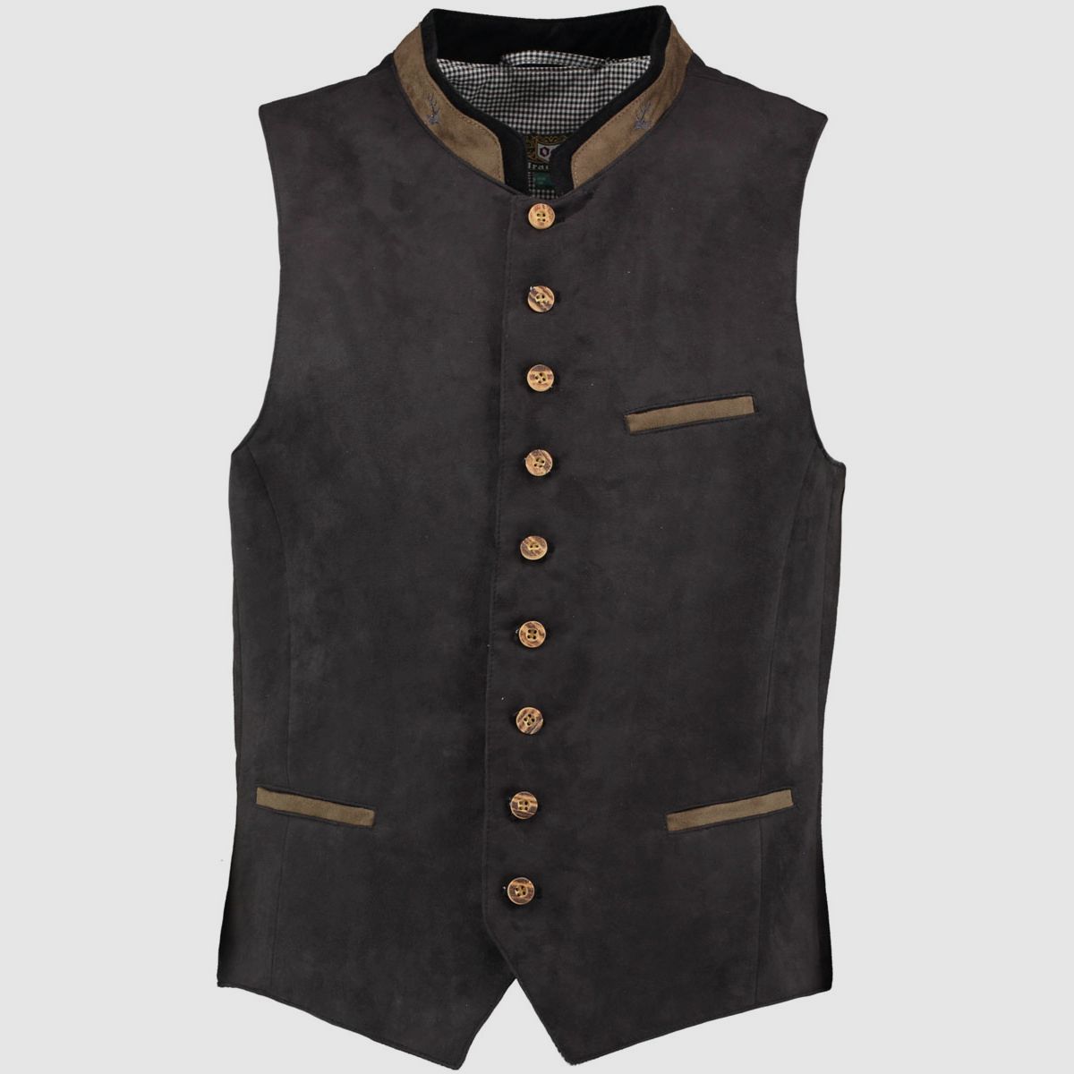 OS TRACHTEN Herrenweste 3 Leistentaschen Anthrazit