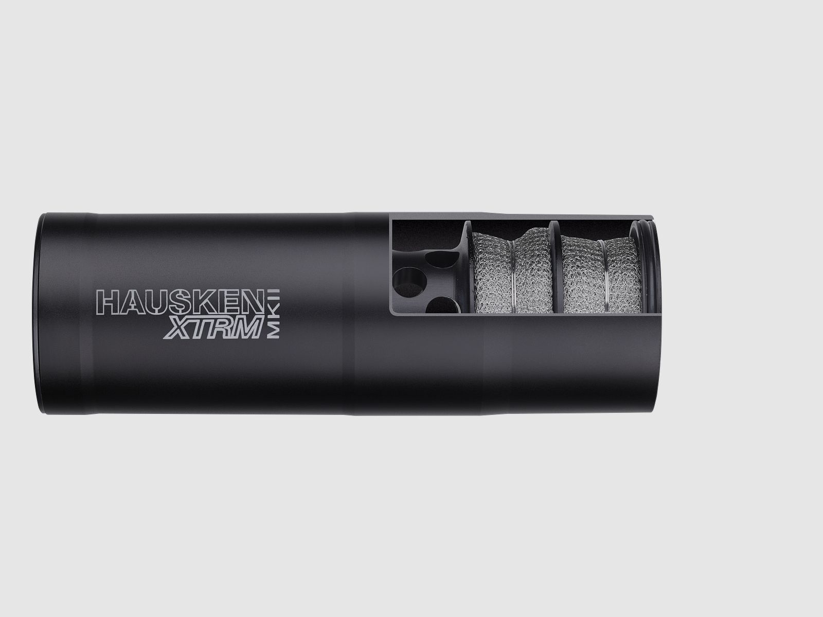 Silencieux Hausken JD151 XTRM MK2 jusqu'à Cal.: .30 + douille filetée 1/2"x20UNF + housse de protection en néoprène