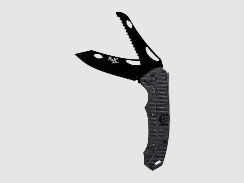 Couteau pliant Fox Outdoor 2 en 1 noir