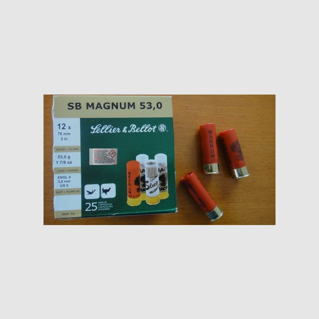 Sellier & Bellot Shotgun Shells Plastic 12/76 53g-3.0mm