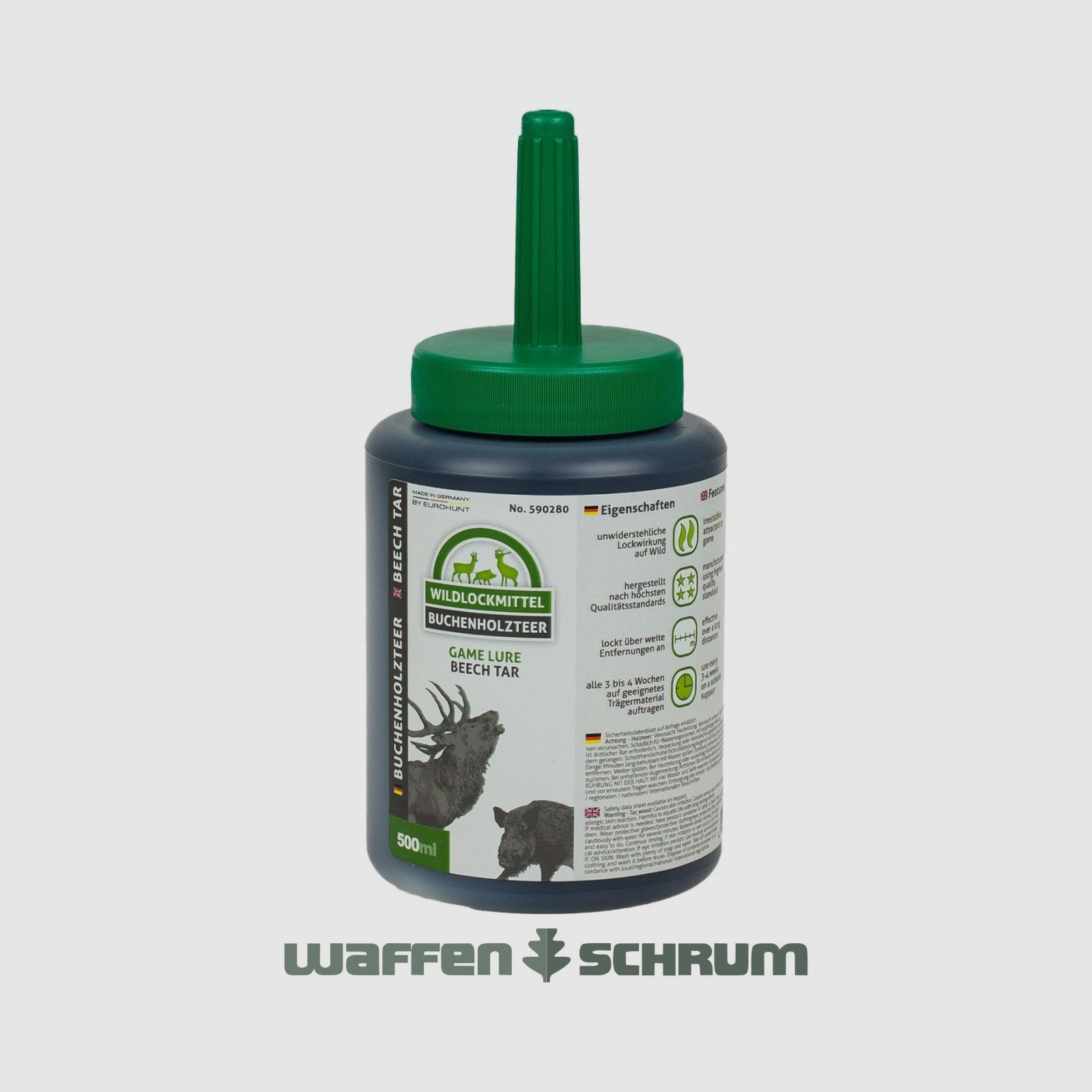 Eurohunt Buchenholzteer mit Pinsel 500ml