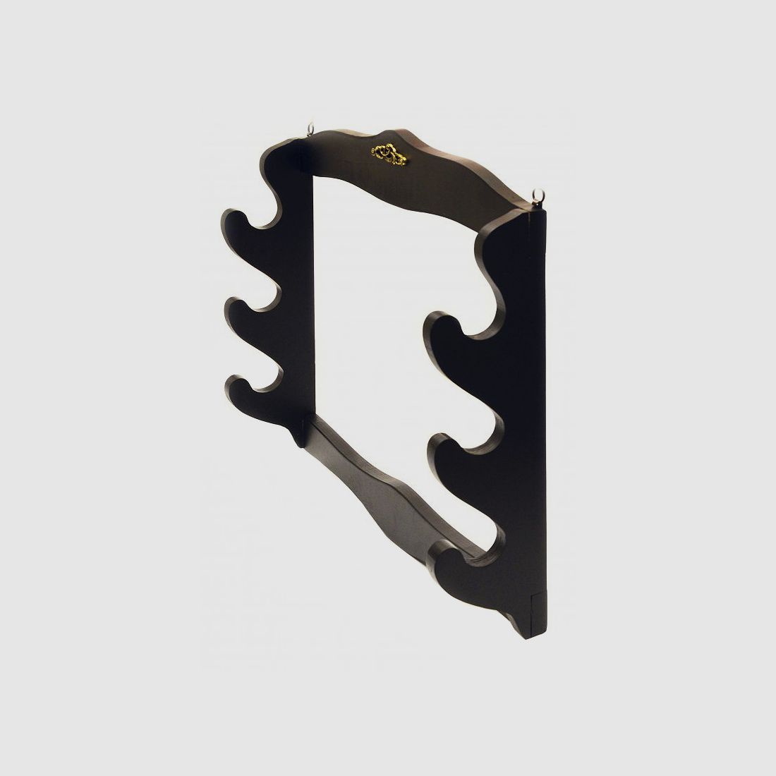 Wooden wall display for three swords