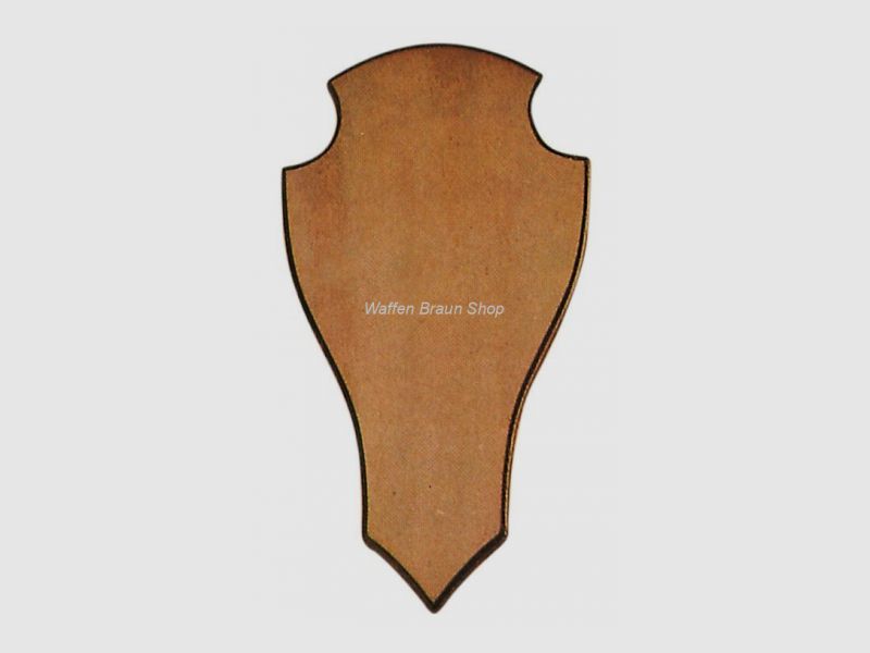 Antler board for red and fallow deer, 52x26 cm, rounded shape, without cutouts, dark