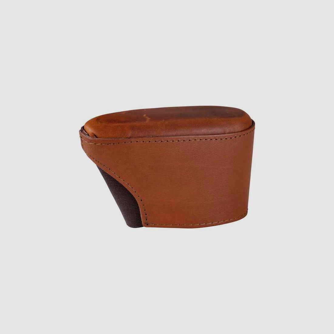 Überzieh-Schaftkappe Leder braun, 1 cm Verlängerung